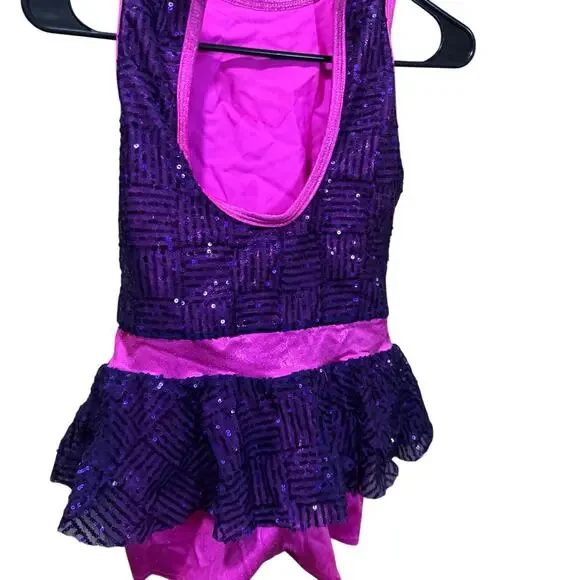 Girls dance Costume sequin size LC - Picture 5 of 10